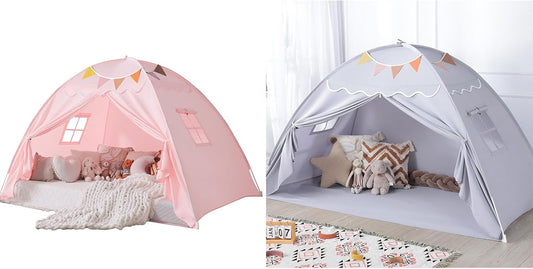 Sumbababy Bed Canopy for Kids：Girls Bed Tent Dream Privacy Sleeping Tents Indoor - Toddler Under Bunk Pink Tent - Girls & Boys Bedroom Privacy Space Sleeping Tents Gifts