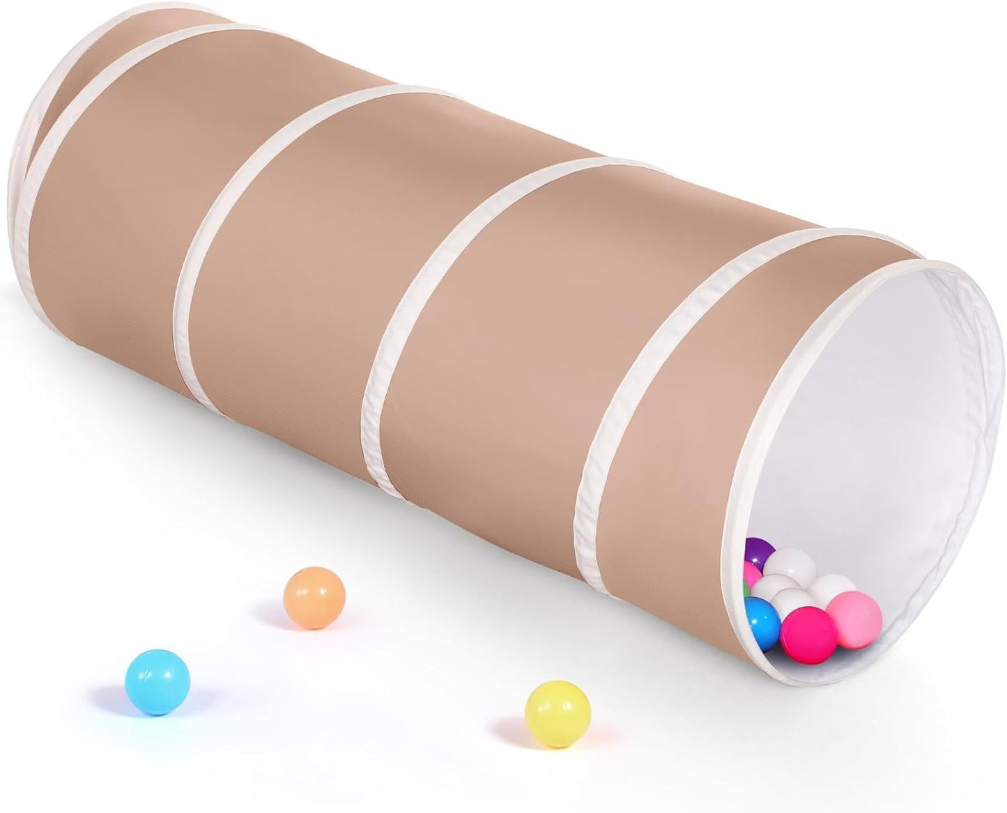 Sumbababy Tunnel Toys for Toddlers: Brown Tunnel - Baby Pop Up Tent - Outdoor Toys