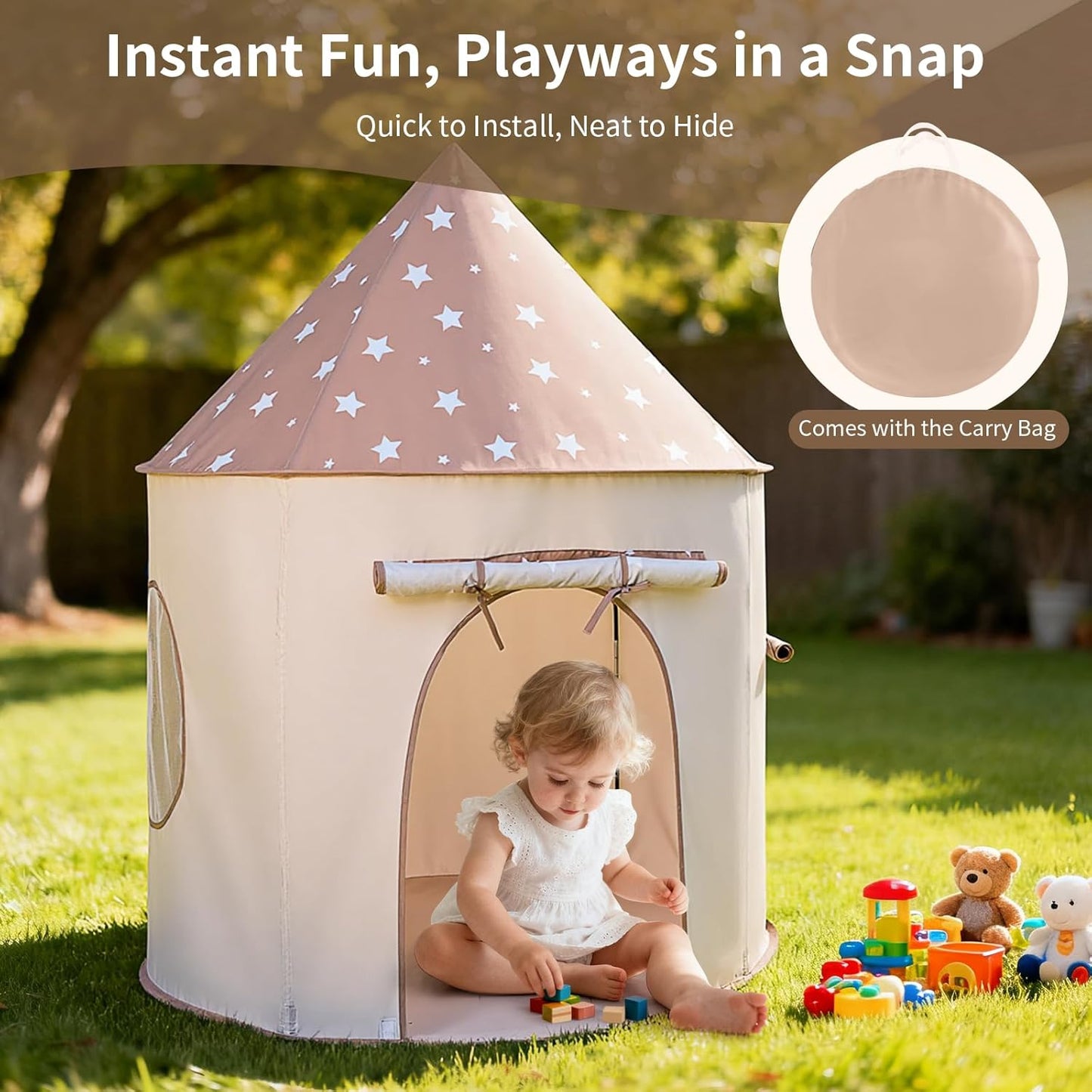 Sumbababy Kids Tent with Crawl Tunnel: Ball Pit for Toddlers - Ball Pit Tunnels for Young Children - Pop Up Baby and Toddler Tent for Indoor & Outdoor