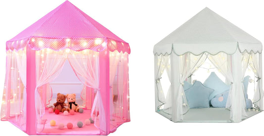 Sumbababy Pink Princess Tent for Toddlers and Green Play Tent for Kids, Gifts Toys for Girls Indoor & Outdoor Playhouse