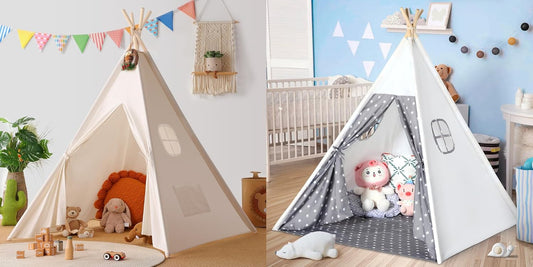 Sumbababy Teepee Tent for Kids with Stars Design Kids Play Tent Gifts Toy for for Toddlers Indoor and Outdoor Games, Girls & Boys Toys Playhouse