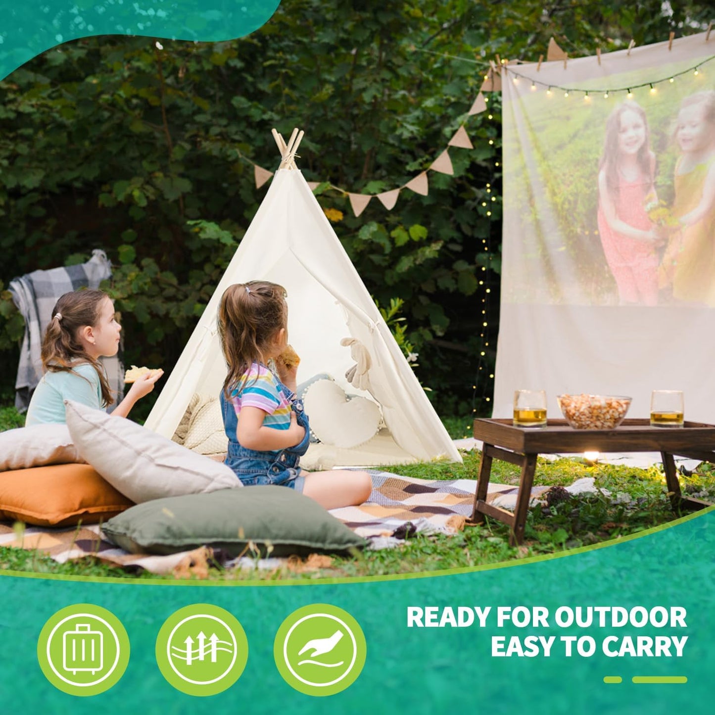Sumbababy White Teepee Tent for Kids and Pink Princess Tent with Mat for Toddlers, Gifts Toys for Girls & Boys Indoor & Outdoor Playhouse