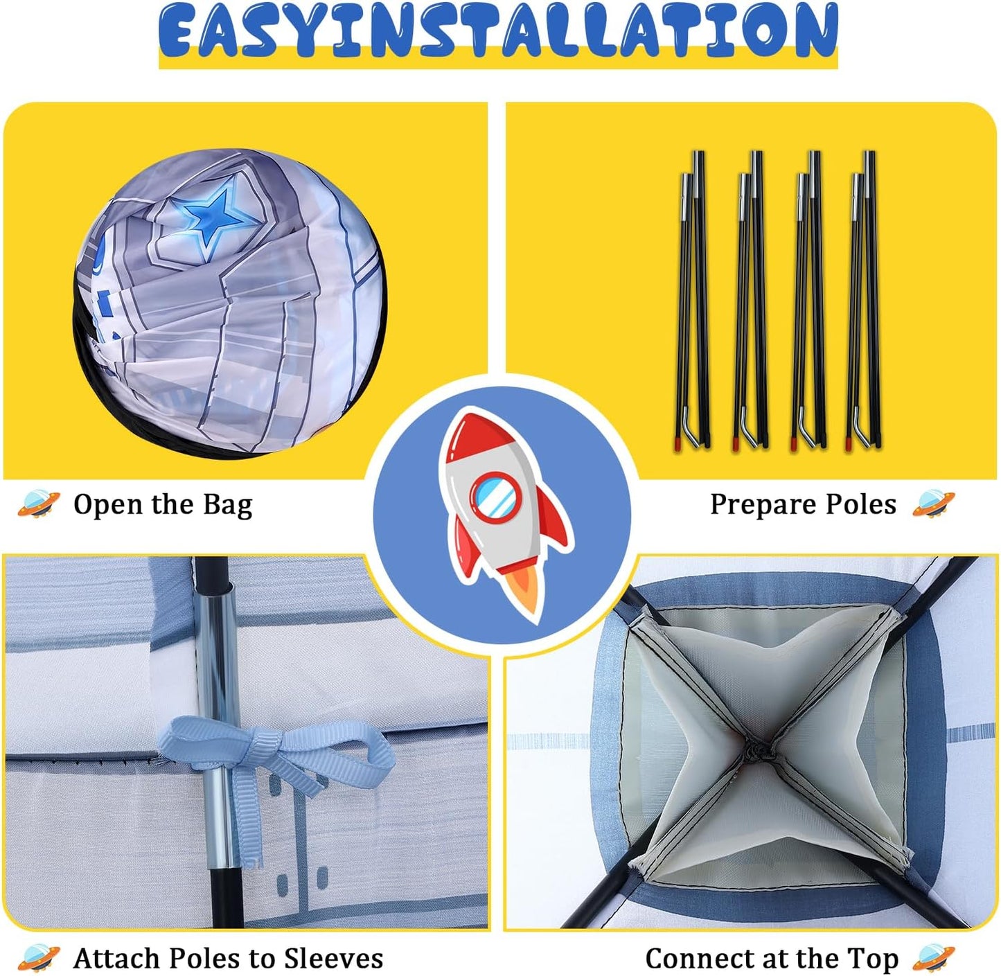 Sumbababy Space Tent for Kids: Space Toy for Baby- Kids Tent with Tunnel - Tunnel Toys for Toddlers.