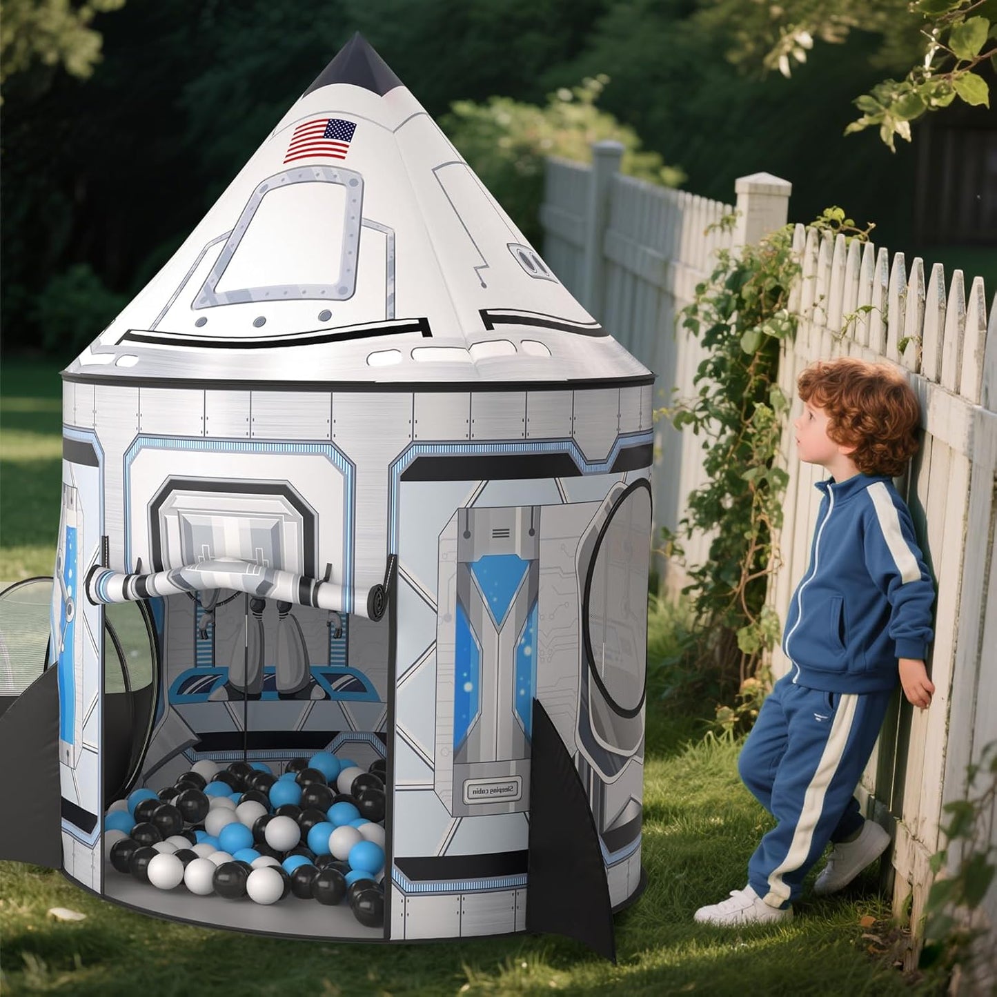 Sumbababy Space Tent for Kids: Space Toy for Baby- Kids Tent with Tunnel - Tunnel Toys for Toddlers.