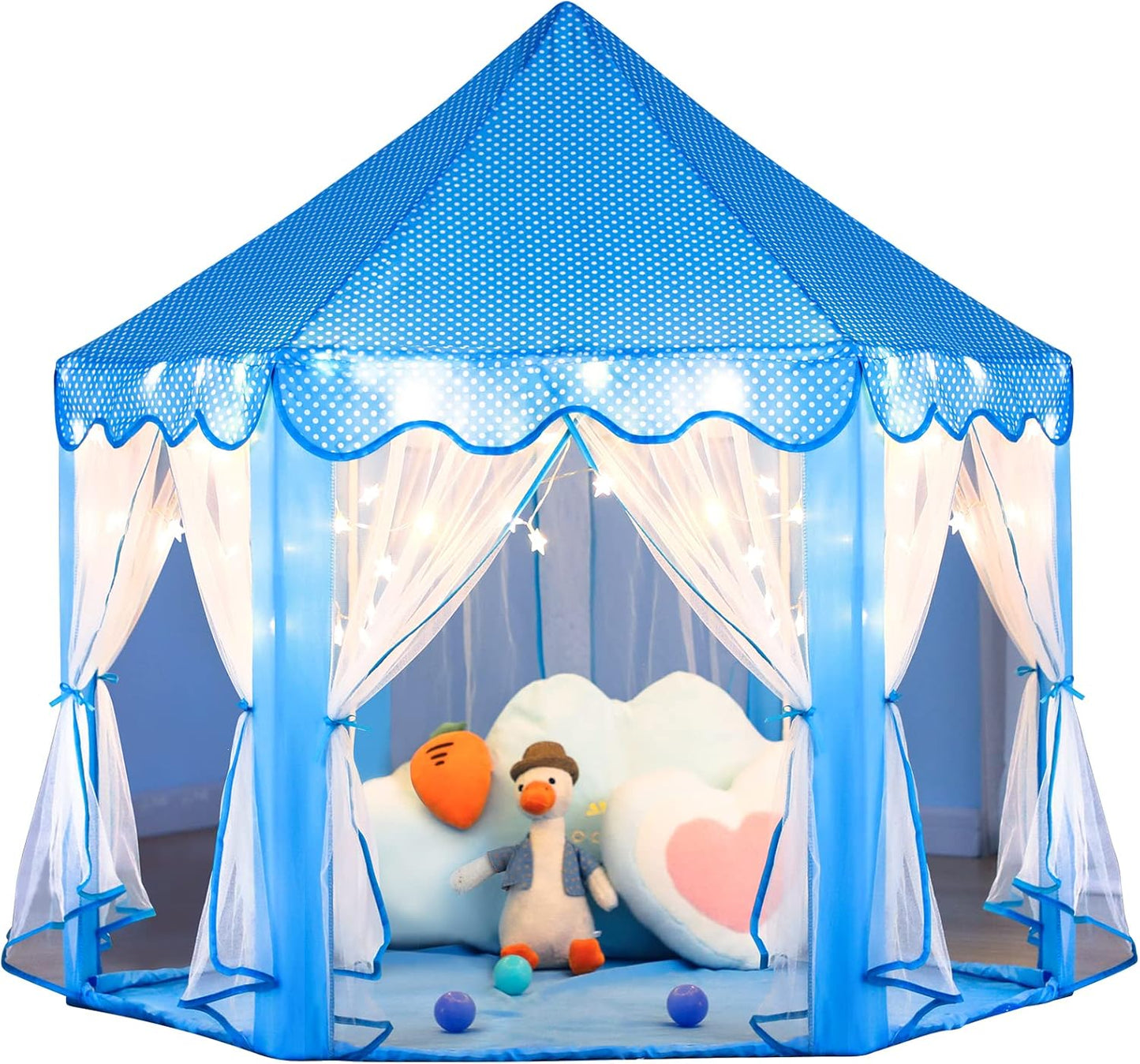Sumbababy Pink Princess Tent for Toddlers and Blue Play Tent for Kids, Gifts Toys for Girls Indoor & Outdoor Playhouse